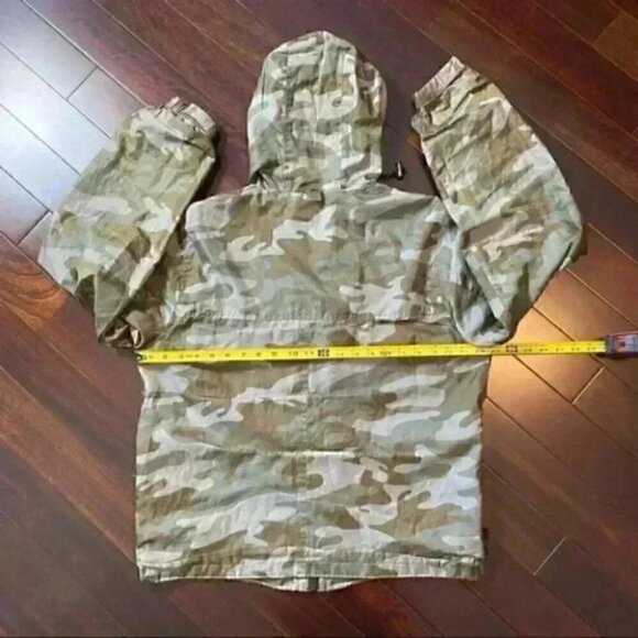 OSIRIS Mens Windbreaker Jacket Hood Lightweight Green Camo Print Size Small - Picture 9 of 16